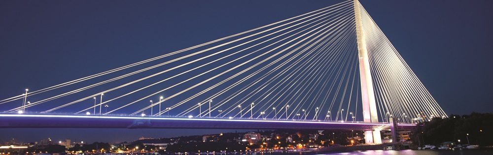 Most Ada čez Savo v Beogradu